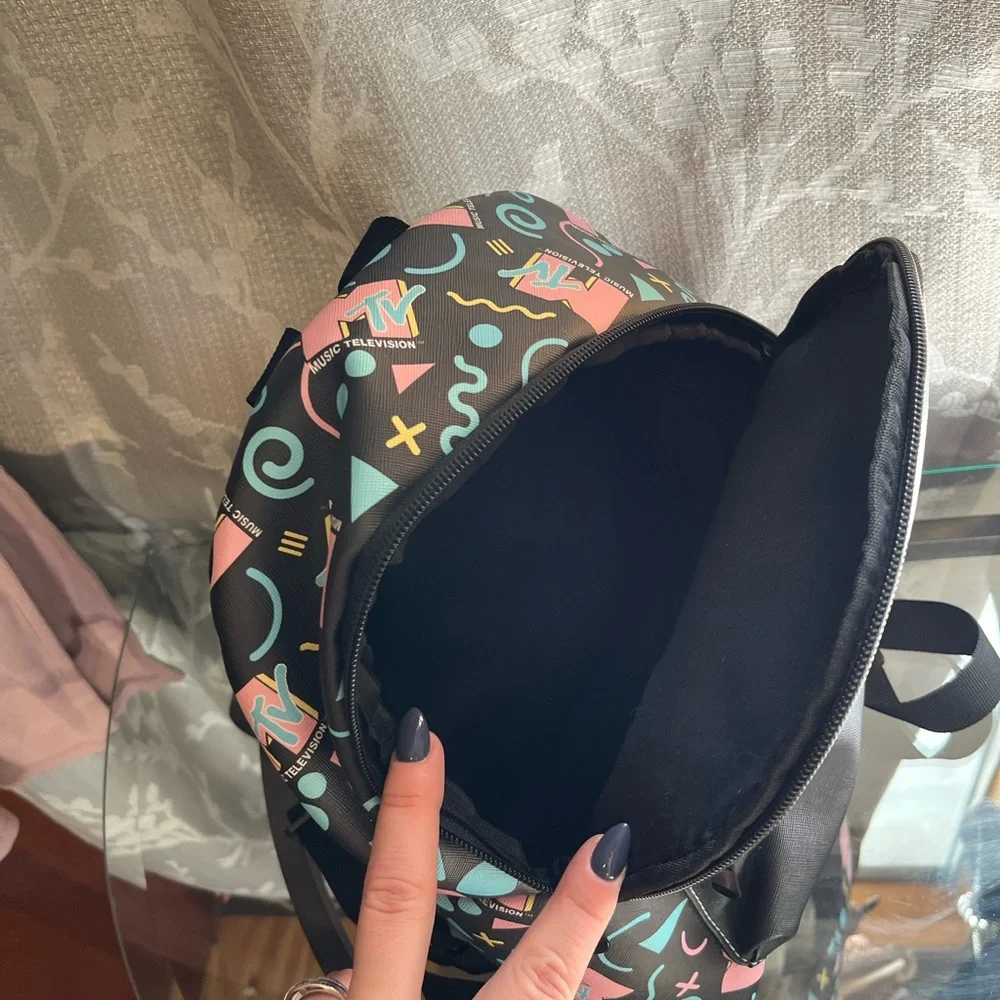 MTV Mini Backpack - Black and Blue Retro - Picture 5 of 7